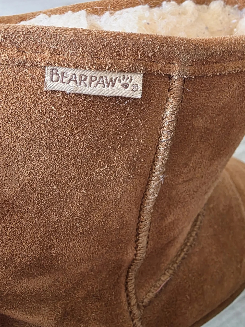 Bearpaw Kids Brown Suede Shearling Boots